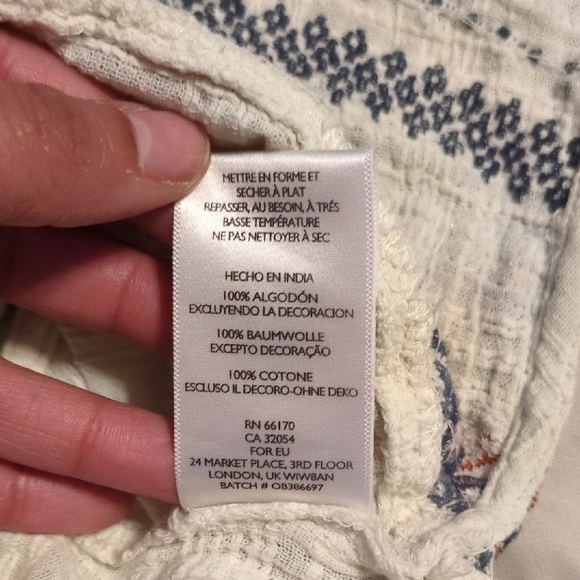 Ecote Womens Tank Top Scoop Neck Sleeveless Embroidered Size Small - Picture 4 of 6